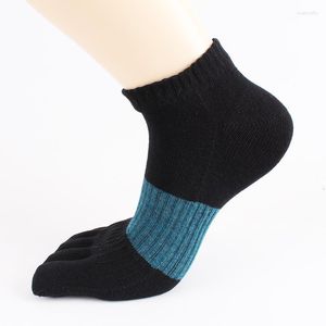 Men's Socks 5 Pairs Brand Five Finger Ankle Mens High Quality Cotton Short Tube Toe Foot Compression Sports Boat With Toes