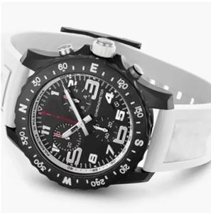 Luxury Men's Watch 48mm Japan Quartz Endurance Chronograph Wristwatch Red Blue Rubber 1884 Men Watches Sapphire Glass Watchs armbandsur