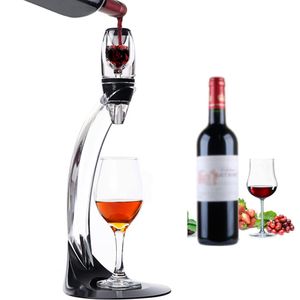 Vinglas Magic Red Aerator Filter Decanter Pourer Stand Holder Vodka Distributör Decanting kanna för hemmastången 221110