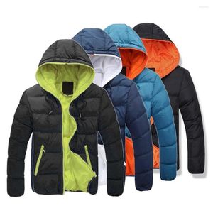 Men's Down Winter Thick Velvet Windproof Coat High Quality Warm Hooded Zip With Pocket Casual Waterproof Jacket Plus Size