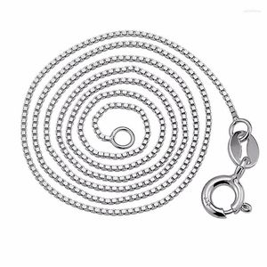 Correntes Justneo Solid 925 Sterling Silver Box Chain Jewelry
