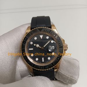 5 Styl z pudełkiem zegarek Ceramiczny Everose Rose Gold Black Black Dial 40 mm gumowa bransoletka Azja 2813 Ruch Automatyczne zegarki zegarki na rękę