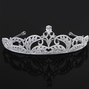 Moda Gelin Düğün Tiaras Kristal Başlık Saç Aksesuarları Prenses Saç Giyim Saç Bandı Takı Doğum Günü Partisi Hediye