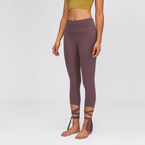 Kvinnor Pants Women's Capris 2022 S￶ml￶sa Yoga Kvinnor Leg Cross Strap High midje leggings f￶r fitness Push Up Workout Tight Sport