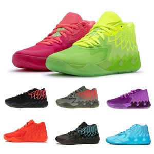 LaMelo Ball MB1 Men Women Basketball Shoe Green Black Red Rick Morty Mens Trainer Breathable Sport Sneakers US 4.5-12