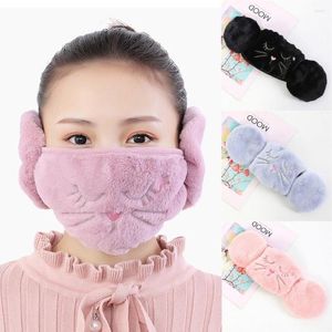 Berets Warm Breathable Windproof Cycling Cold-proof Earlap Ear Warmer Mouth Cover Earmuffs