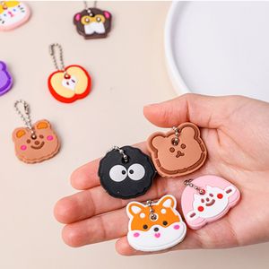 Other Table Decoration Accessories Product Cartoon Silicone Protective Keychain Case Cover for Key Control Dust Keyrings Holder Organizer Home Suppli 221111