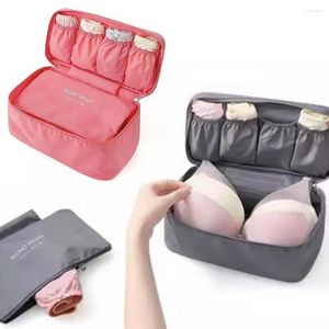 Duffel Bags Women Foldbar Divider Organizer Bra Box Travel N￶dv￤ndighet F￤llfodral Slips Sockor Underkl￤der Kl￤der Lingerie Storage Bag