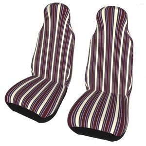 Car Seat Covers Burgundy Navy White Stripes Universal Cover Four Seasons Women Front Rear Flocking Cloth Cushion Polyester Fishing