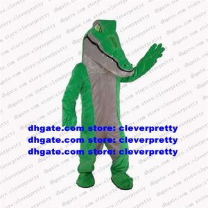 Green Crocodile Alligator Mascot Costume Adult Cartoon Character Outfit Education Exhibition Halloween All Hallows zx1258