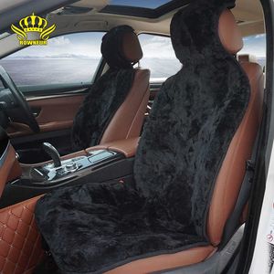 Bilstol täcker Universal Styling Natural Sheepskin Car Seat Cover Auto Interiör Tillbehör Bilsäte täcker T221110