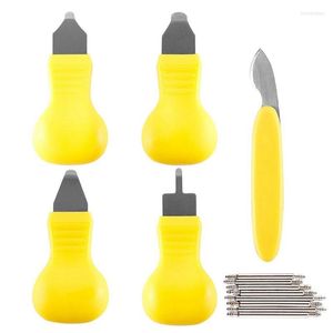 Relógio kits de reparo Back capa abridor de remoção Faca de facas Diferentes tamanhos 5pcs Alteração de bateria de aço inoxidável watc