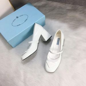 Casual Shoes High Heel Women Low-Top 100% Classic Platform Leather Thick Sules Luxury Designer Fashion Metal Buckle Black White Si MMAA0 IDR