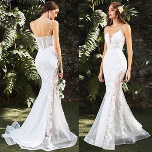 Beauty Wedding Dress 2022 Sexy Saphetti Beach Party Bridal Mermaid Gown Elegant Vestido De Noiva