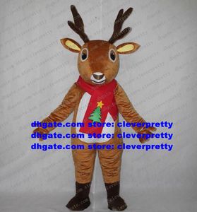 Brown Reindeer Moose Elk Mascot Costume Wapiti Caribou Alces Deer Cartoon Caracteres Vendas Promoção de Promoção Venda ZX1311