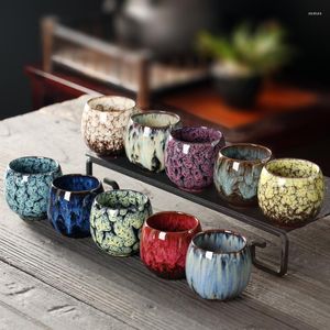 Tazze 1pcs per forno cambiano cinese tazza in porcellana tazza di tè in ceramica bevande da tavolo vino tazza da caffè
