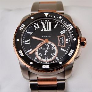 Brand New Calibre de Diver Automatic Mechanical Movement Mens Watch 18K Rose Gold w7100054 42mm Men's Wristwatc2969
