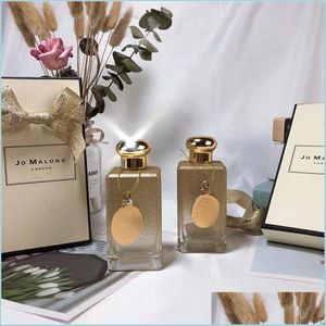 Solid Perfume luksus na Jo Malone 100 ml drewniany sól morska dzika bluebell persa zapach dla kobiet ograniczona złota butelka szybka DHJUK