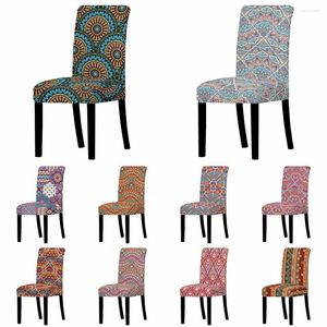 Chair Covers Ethnic Style Cover Bohemia Elastic Seat Slipcovers For Dining Room Kitchen Office Banquet Washable Stretch Case