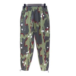 Designer Hoodie Amirs Hoodie Pants Two-Piece Speckle Letter Print och kamouflage Army Green Hooded tröja Män och kvinnor Loose 117