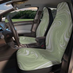 Car Seat Covers Sage Green Groovy Waves Set of 2 Accessories Flower Print Cover Pink Abstract T221110