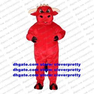 Long Fur Red Kerbau Buffalo Bison Mascot Costume Wild Ox Bull Cattle Calf Character Cultural Festival Brand Planning zx2093