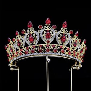 Bride Crown Diamond Pageant Pageant wielokolorowy stop Crystal Wedding Hair Ornament HA1378