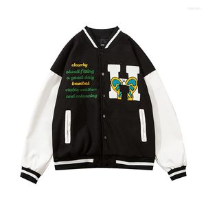 Мужские куртки хип -хоп бейсбольная куртка мужская вышивка Harajuku
