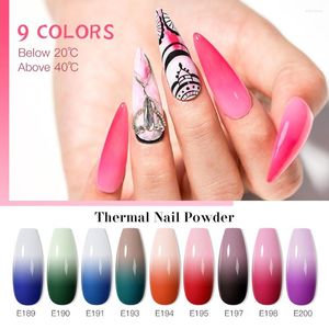 Nail Glitter Summer Dipping Powder Temperature Color Changing Dip Powders Natural Dry Pigment Dust Power Art Decorations