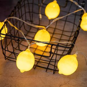 Saiten 20 LEDS Lemon Ball String Lights Home Party Dekoration Urlaub Modische Weihnachtskugel Beleuchtungskette für Festival Modern