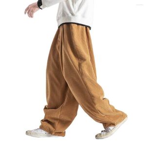 Pantalones de hombre de talla grande a la moda de pana Hiphop Harem para hombres y mujeres sueltos holgados rectos de pierna ancha ropa de calle para hombre