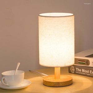 مصابيح مائدة مصباح خشبي الصلبة غرفة المعيشة غرفة نوم بجانب السرير أضواء LED NIGH