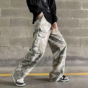 Men's Pants 2022 Fashion Side Pocket Camouflage Baggy Men Cargo Tactical Clothing Hip Hop Casual Long Trousers Pantalones Hombre