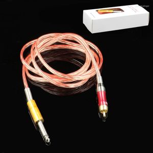 Tattoo Guns Kits Top Quality RCA Clip Orange Rubber Silicone Cord For Power Supply Machine TP-2110