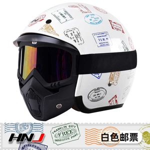 Bisiklet kaskları Casco Moto Retro Motosiklet Motorcross Road Race Erkekler Yarım Yüz Scorpion HNJ 603 T221107