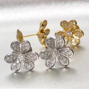 Stud European Luxury Fashion Lucky Shine Gold Earrings for Women Platinum S925 Sterling Silver Sweet and Delicate UFO Earplugs Brand 221111