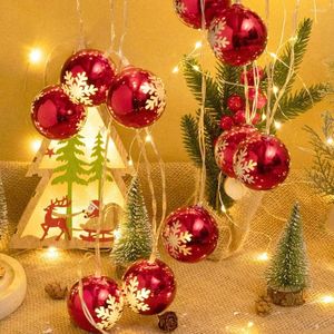 Corde 1.5 / 2M Palline per albero di Natale Palline Ornamento appeso di Natale Decorativo Stella di canna Luci rosse per corde Decorazioni per l'anno della batteria