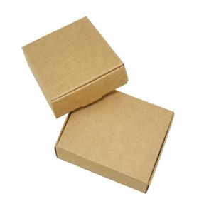 Kahverengi 735826cm Kraft Kağıt Paket Kutusu El Yapımı Sabun Karton Kutuları Düğün Şekeri Şekeri 50 PCS Kraft Karton Kutuları9533590