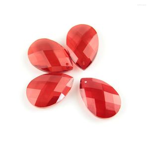 Chandelier Crystal 38mm/50mm Red Tear Drop Glass Prism DIY Pendant Jewelry Lighting Parts Spacer Faceted