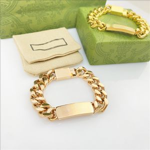 Лучшие мужские браслетные дизайнерские браслеты Charm Women Men Men Punk Hip Hop Chunky Bracelets из нержавеющей стали серебряной золотой розовый брюк Классический ювелирный запас ювелирных изделий