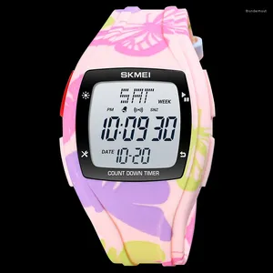 Wristwatches SKMEI Digital Watches Mens Women Sports Wirstwatches LED Light Countdown Timer Stopwatch Clock Relogio Masculino Japan Movement