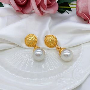 Stud Earrings Timeless Wonder Retro Faux Pearl Geo Statement For Women Designer Jewelry Runway Ins Sweet Gift 4561