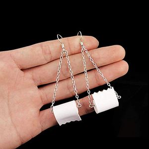 Dangle Chandelier New Personality Toilet Roll Drop Earring Creative Tissue Dangle Earrings Fashion Jewelry Rolls Paper Ear Delivery Dho34