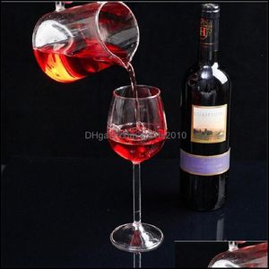 Copos de vinho Personalidade Goblet Originalidade High Borossilicate Glass Transparent Shark Shark Mulher Homem bebendo vinho Copo de pé 1 dhkas