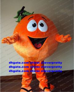 Orange Arancia Mandarin Tangerine Mandarino Mascot Costume Adult Cartoon Character Head Very Big Trade Show Fair zx1538