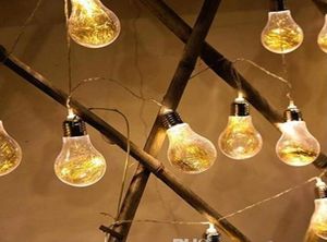 Lampenhalle Lichter 20 LEDs klare Glühbirnenleuchten batteriebetriebene Hangleuchten Bars Garten Schlafzimmer Hochzeitsfeier innen im Freien Deco3209081