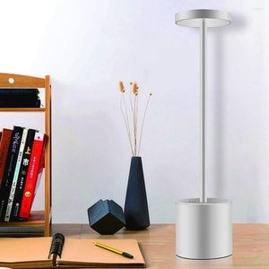 Table Lamps Portable Modern Aluminum LED Desk Lamp Touch Dimmable Metal USB Rechargeable Bar Fashion Night Light