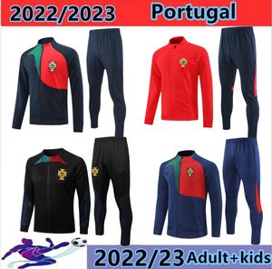 22 23 Portugals JOAO FELIX fotbollströjor PortuguesaS träningsdräkt RUBEN NEVES BRUNO RONALDO FERNANDES Portugieser 2022 Portugal TRACKSUIT Kit set för män