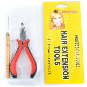 Multi Funkcjonalne narzędzie Pełny zestaw DIY Domowe koraliki Stylowe mikro pierścienie Hair Extensions Pluier Pętling Hook Hook Igła Pióro