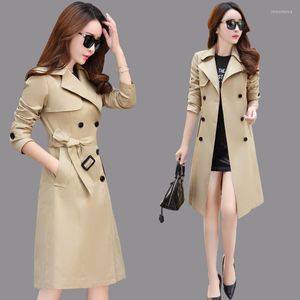 Женские траншеи палаты моды Whrodbreaker Женская одежда 2022 Корейская стройная весенняя осень длинное пальто M368